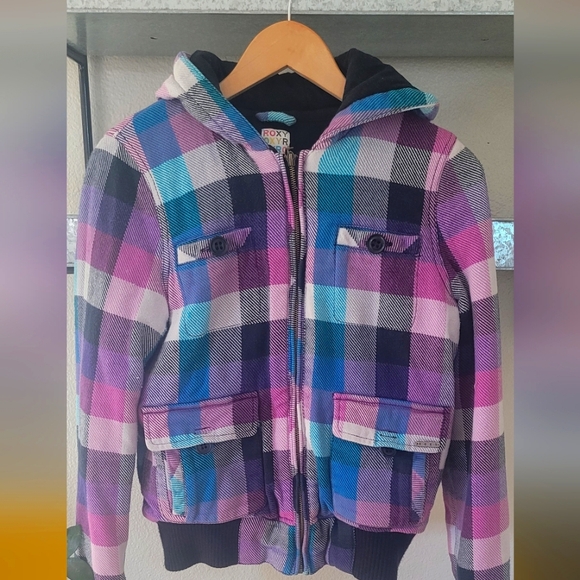 Roxy Purple, Pink & Blue Colorblock Coat - Picture 1 of 6